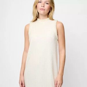 French Connection Cream Sequin Mini Dress